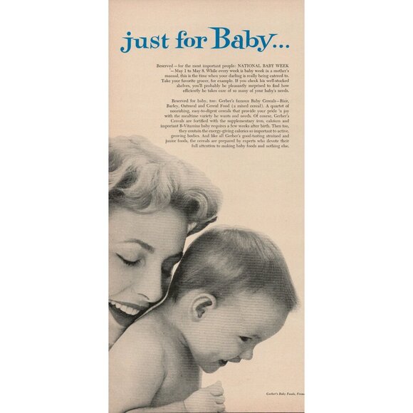 1954 Gerber Baby Foods Vintage Print Ad (L5) - Picture 2 of 3